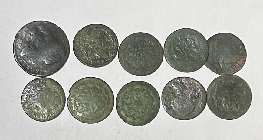 L131 L131 LOTE DE 10 MONEDAS DE CARLOS III 4 MARAVEDIS 1779 - Imagen 1