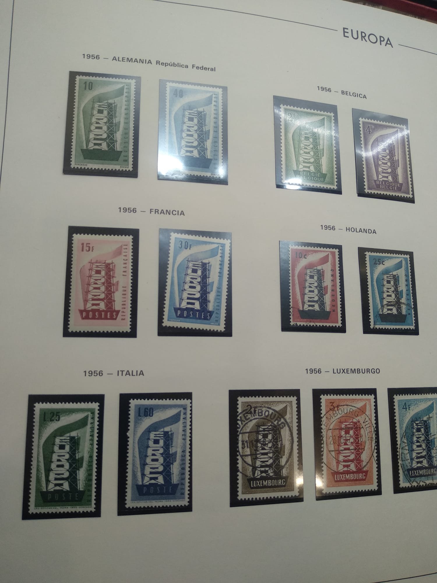 S003 S003 LOTE DE 5 ALBUMES DE SELLOS TEMA EUROPA DESDE 1956 A 200 VER FOTO DESCRIPCT - Imagen 1