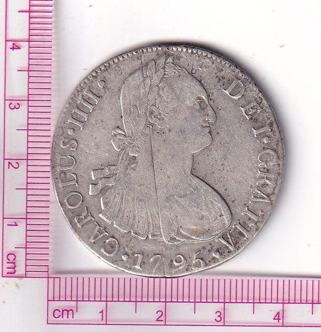 CRBAN841 CRBAN841 MONEDA ESPAÑA CARLOS IV 8 REALES LIMA IJ 1795 PLATA - Imagen 1