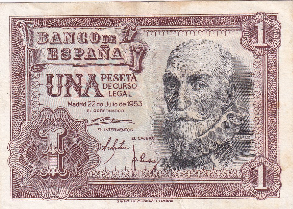 CRBS3250 CRBS3250 BILLETE ESPAÑA 1 PESETA 1953 SIN SERIE EBC - Imagen 1