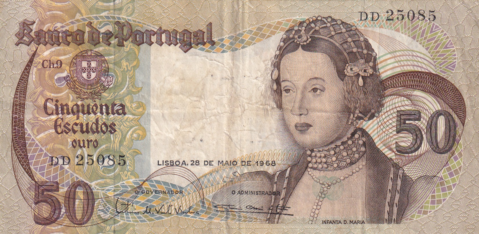 CRBX2183 CRBX2183 BILLETE PORTUGAL 50 ESCUDOS 1968 BC - Imagen 1
