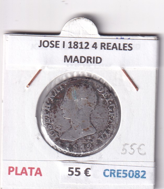 CRE5082 CRE5082 MONEDA ESPAÑA JOSE I 4 REALES 1812 MADRID PLATA - Imagen 1