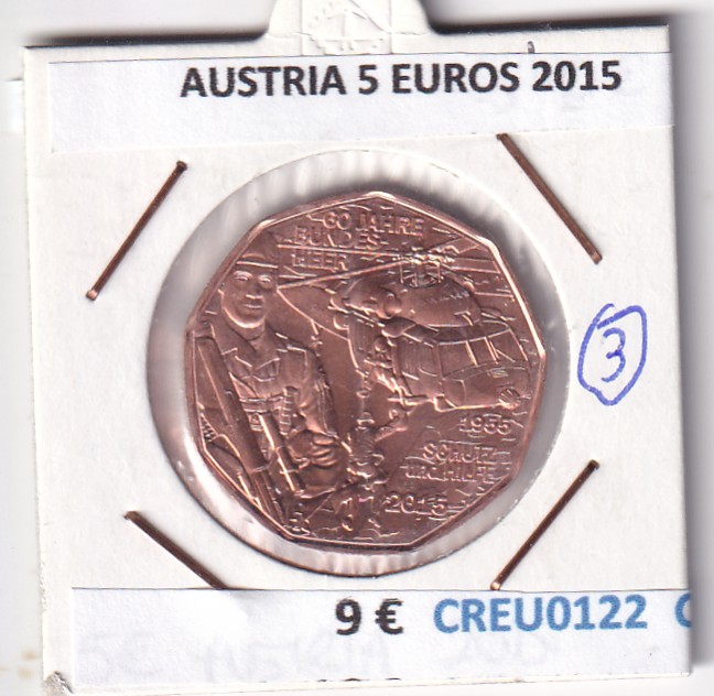 CREU0122BIS CREU0122BIS MONEDA AUSTRIA 5 EUROS 2015 - Imagen 1