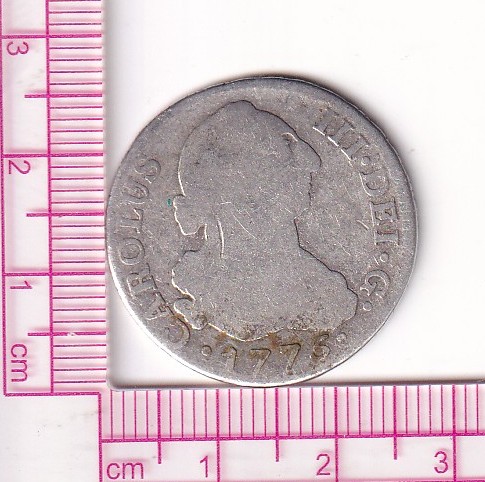CRF1724 CRF1724 MONEDA ESPAÑA 2 REALES CARLOS III 1775 MADRID PJ PLATA - Imagen 1