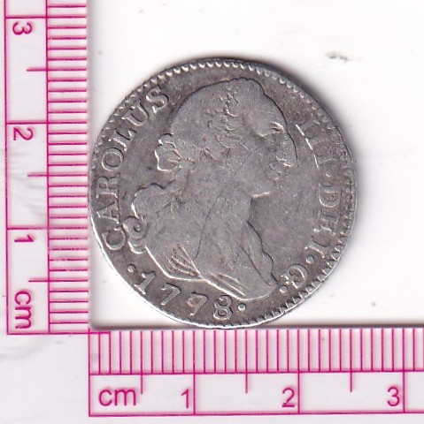 CRF1729 CRF1729 MONEDA ESPAÑA 2 REALES CARLOS III 1778 MADRID PJ PLATA - Imagen 1