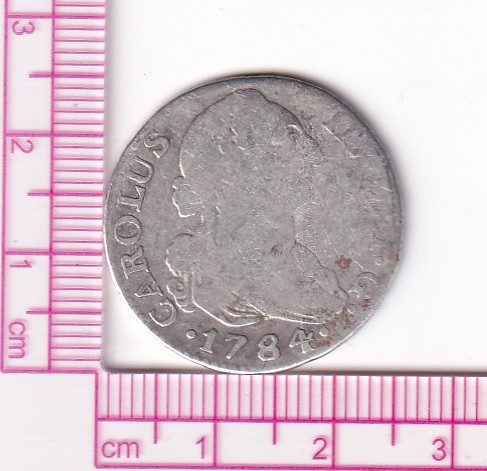CRF1737 CRF1737 MONEDA ESPAÑA 2 REALES CARLOS III 1784 MADRID JD PLATA - Imagen 1
