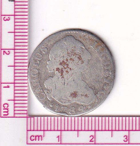 CRF1738 CRF1738 MONEDA ESPAÑA 2 REALES CARLOS III 1784 MADRID JD PLATA - Imagen 1