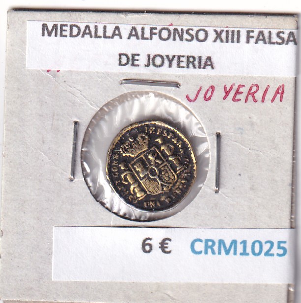 CRM1025 CRM1025 MEDALLA ALFONSO XIII FALSA DE JOYERIA - Imagen 1
