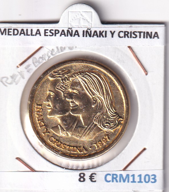 CRM1103 CRM1103 MEDALLA ESPAÑA IÑAKI Y CRISTINA BARCELONA 1997 - Imagen 1