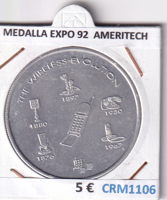 CRM1106 CRM1106 MEDALLA EXPO 92 PUBLICITARIA AMERITECH - Imagen 1