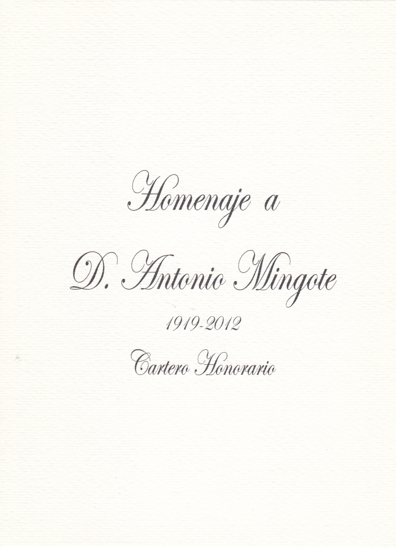 CRS1417 CRS1417 ESPAÑA HOMENAJE FILATELICO Nº 8A. In Memoriam Antonio Mingote - Imagen 1
