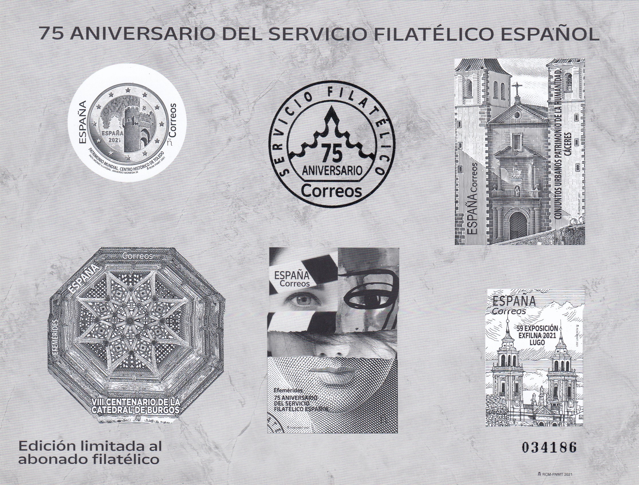 CRS1434 CRS1434 ESPAÑA EDICION LIMITADA ABONADO FILATELICO 2021. 75º aniversario servicio filatelico - Imagen 1