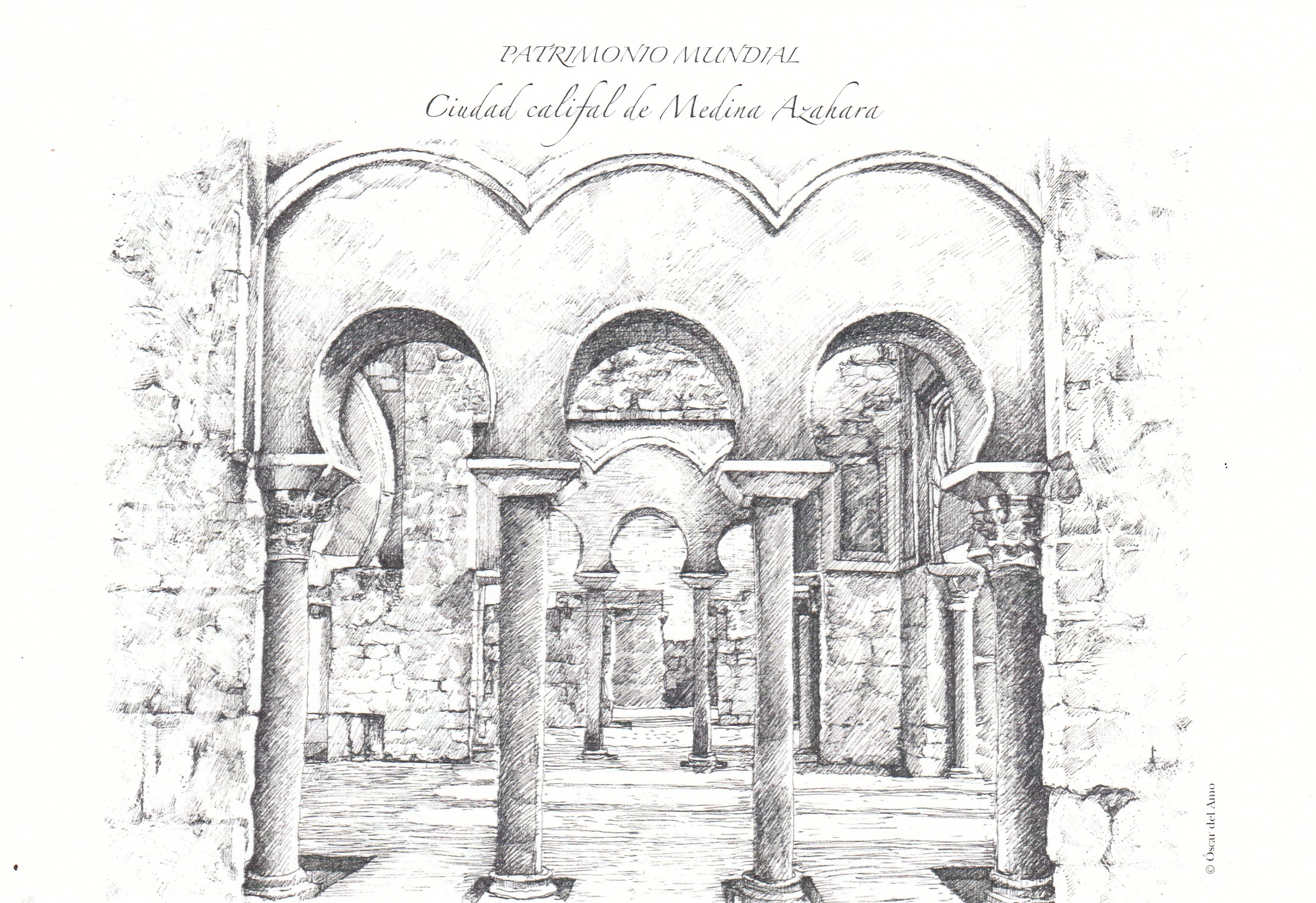 CRS1448 CRS1448 ESPAÑA PATRIMONIO MUNDIAL Reproducción plumilla sello nº 5438. Año 2020. Medina Azahara - Imagen 1