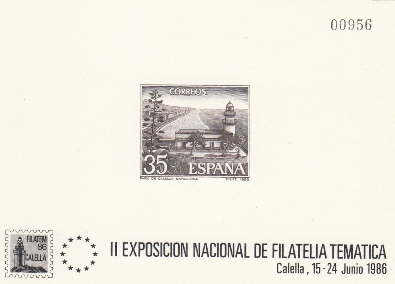 CRS1464 CRS1464 ESPAÑA PRUEBA DE LUJO Nº 9. Año 1986. Certificado "Filatelia Carmen Rodríguez" - Imagen 1