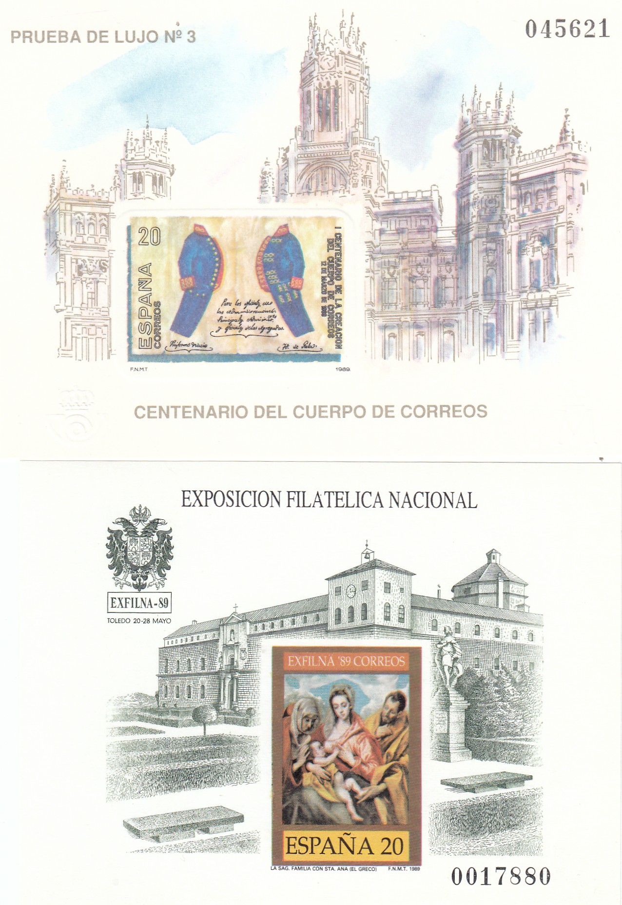 CRS1472 CRS1472 ESPAÑA PRUEBAS DE LUJO. Año 1989 (Nº 18 y 19) completo - Imagen 1