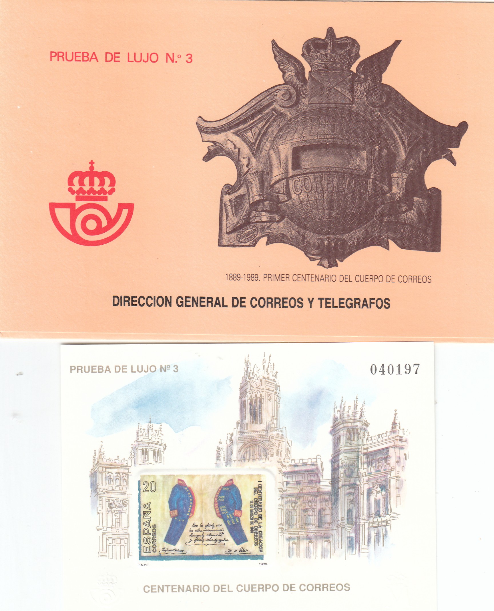 CRS1473 CRS1473 ESPAÑA PRUEBA DE LUJO Nº 18. Año 1989. Con estuche original de Correos - Imagen 1