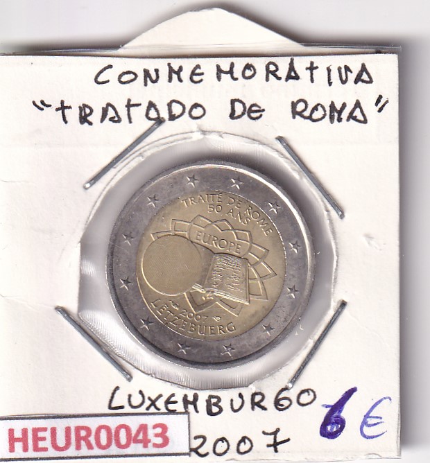 HEUR0043 HEUR0043 MONEDA LUXEMBURGO 2 EUROS 2007 (Tratado de Roma) SIN CIRCULAR - Imagen 1