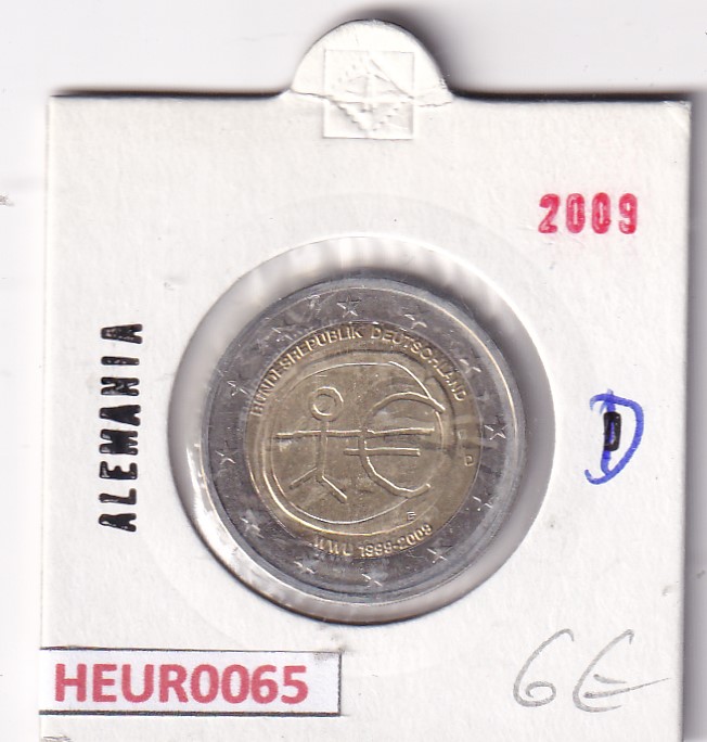 HEUR0065 HEUR0065 MONEDA ALEMANIA 2 EUROS 2009 Letra D (Aniversario Euro) SIN CIRCULAR - Imagen 1