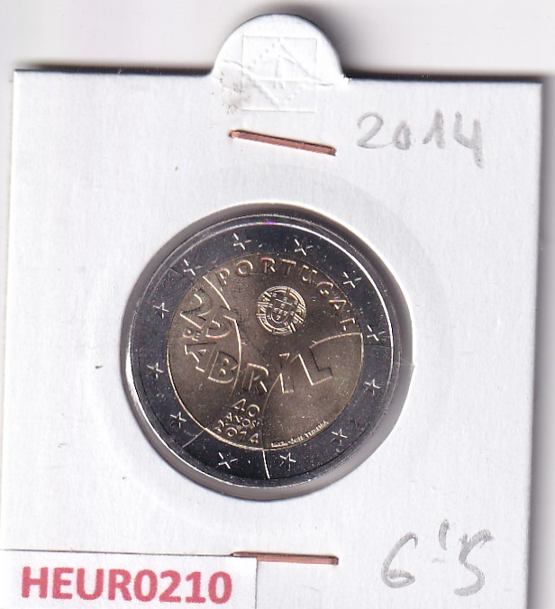 HEUR0210 HEUR0210 MONEDA PORTUGAL 2 EUROS 2014 (Revolución de los claveles) - Imagen 1