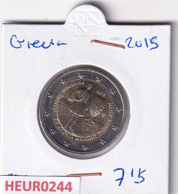 HEUR0244 HEUR0244 MONEDA GRECIA 2 EUROS 2015 (Spitidos Louis) - Imagen 1