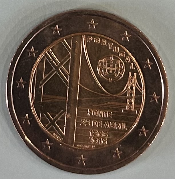 HEUR0295 HEUR0295 MONEDA PORTUGAL 2 EUROS 2016 (Puente 25 de Abril) - Imagen 1