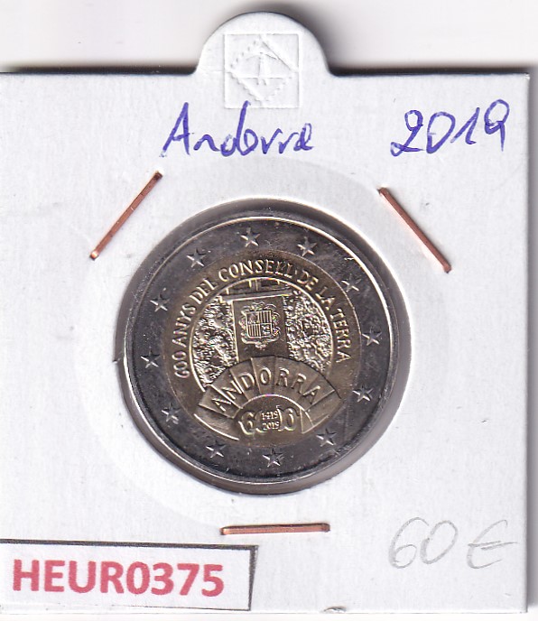 HEUR0375 HEUR0375 MONEDA ANDORRA 2 EUROS 2019 (Consell de la terra) - Imagen 1