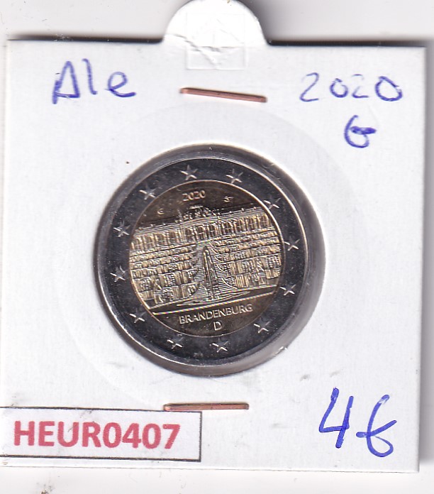 HEUR0407 HEUR0407 MONEDA ALEMANIA 2 EUROS 2020 Letra G (Palacio Potsdam) - Imagen 1