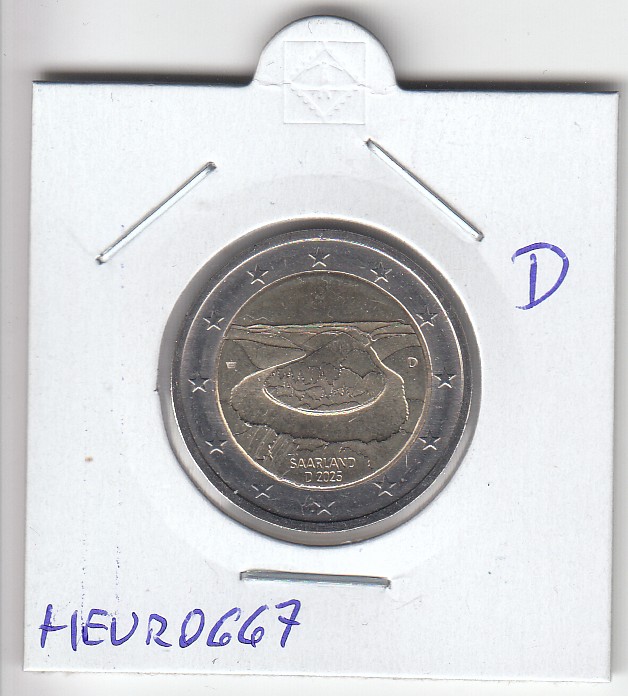 HEUR0667 HEUR0667 MONEDA ALEMANIA 2 EUROS 2025 Letra D (Meandro del Sarre) - Imagen 1