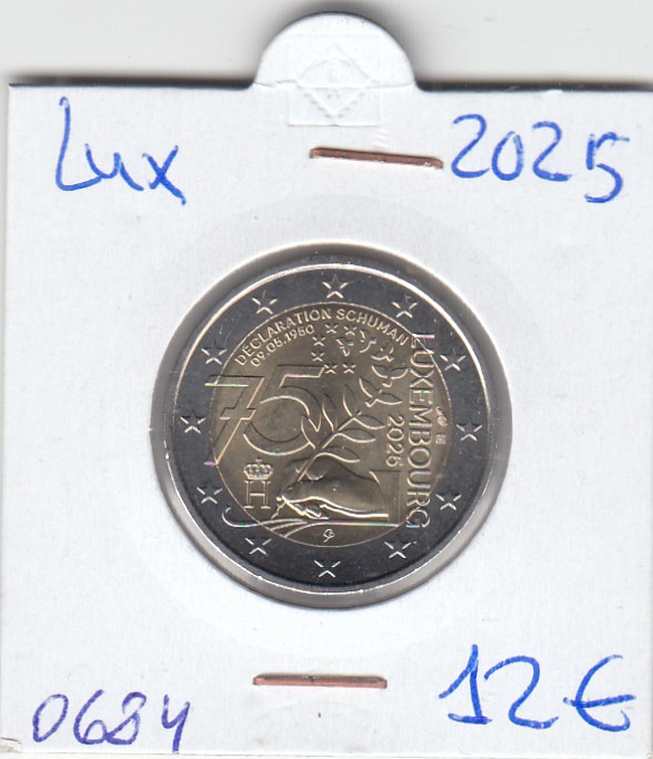 HEUR0684 HEUR0684 MONEDA LUXEMBURGO 2 EUROS 2025 (Declaración Schuman) - Imagen 1