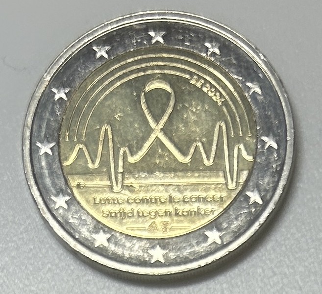 HEUR0689 HEUR0689 MONEDA BELGICA 2 EUROS (Lucha contra el cáncer) Sacada de la Coin Card - Imagen 1