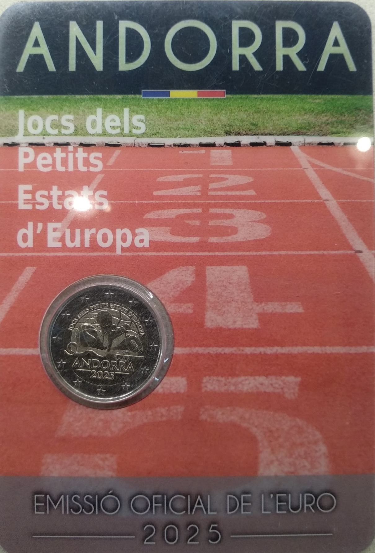 HEUR0696 HEUR0696 MONEDA ANDORRA 2 EUROS 2025 (Juegos de los pequeños estados europeos) COIN CARD - Imagen 1