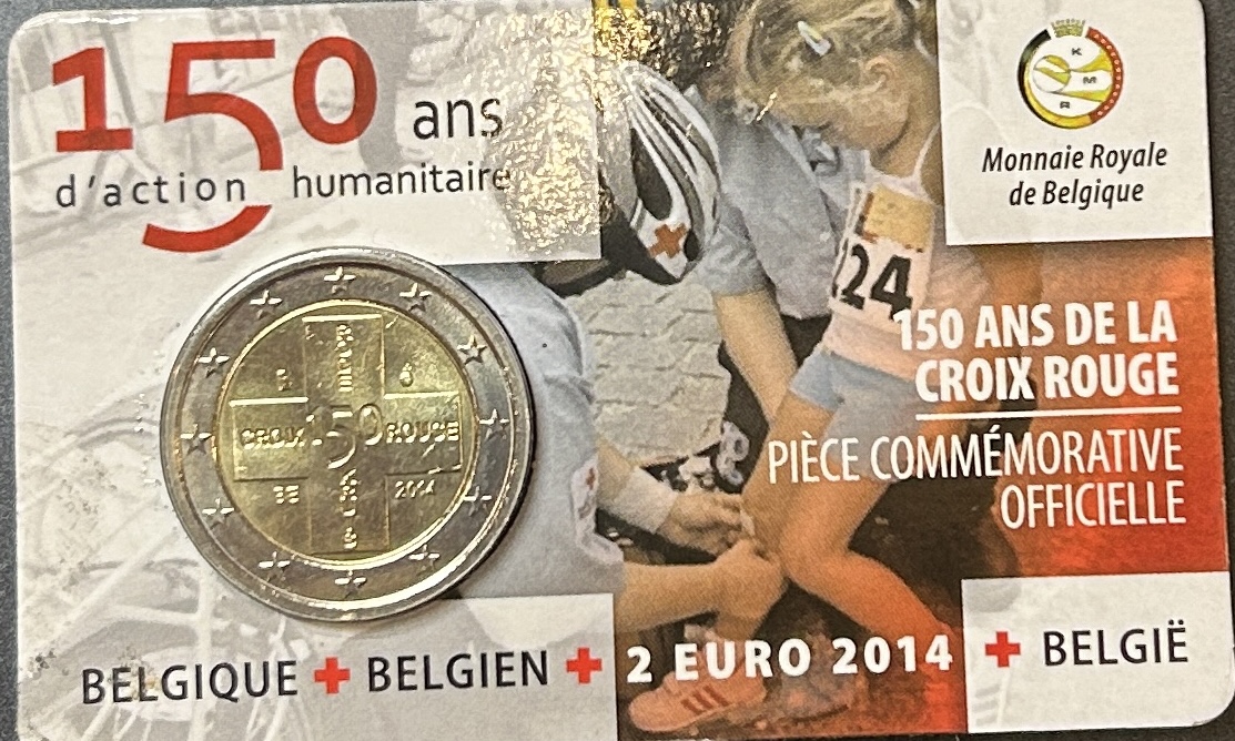 HEUR0704 HEUR0704 MONEDA BELGICA 2 EUROS 2014 (Cruz Roja de Bélgica) COIN CARD - Imagen 1