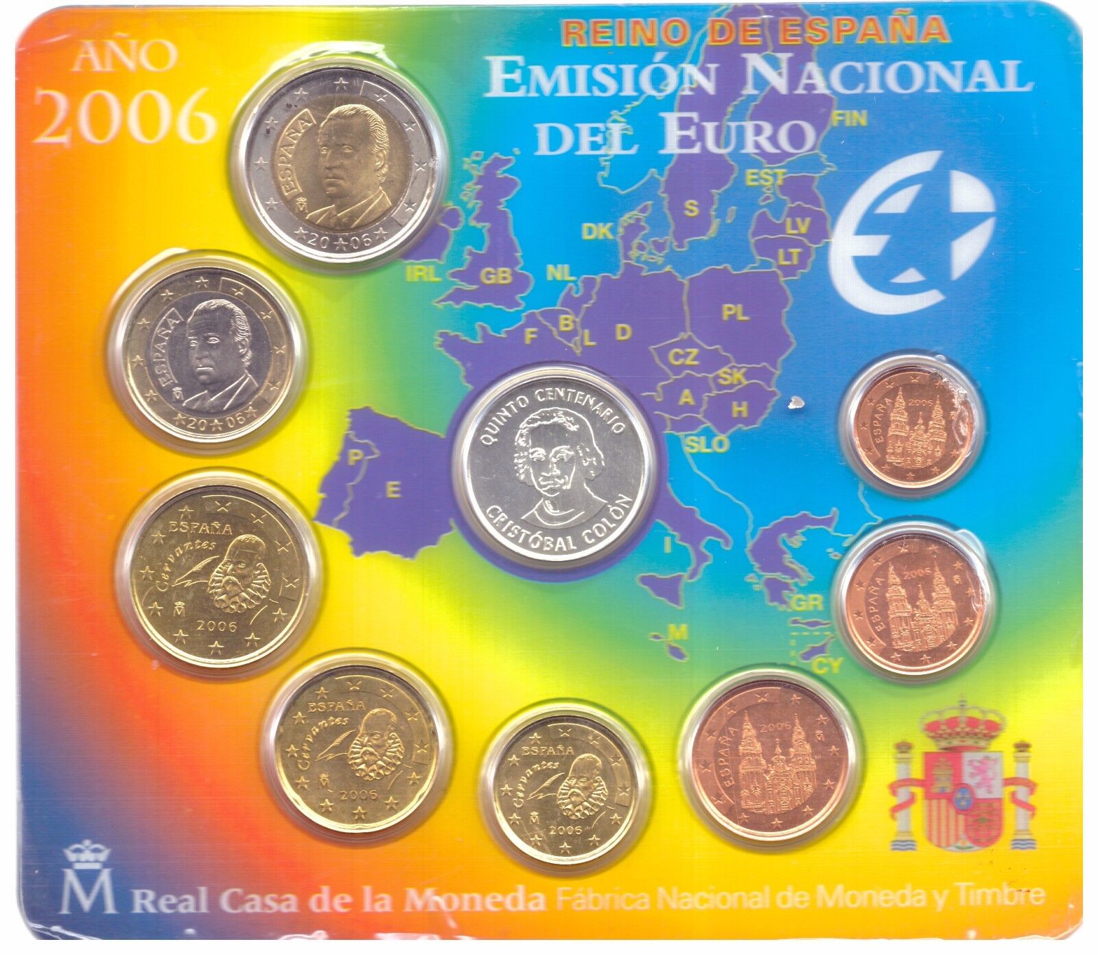 CRC0171 CRC0171 CARTERA ESPAÑA EUROS 2006 8 VALORES SIN CIRCULAR - Imagen 1