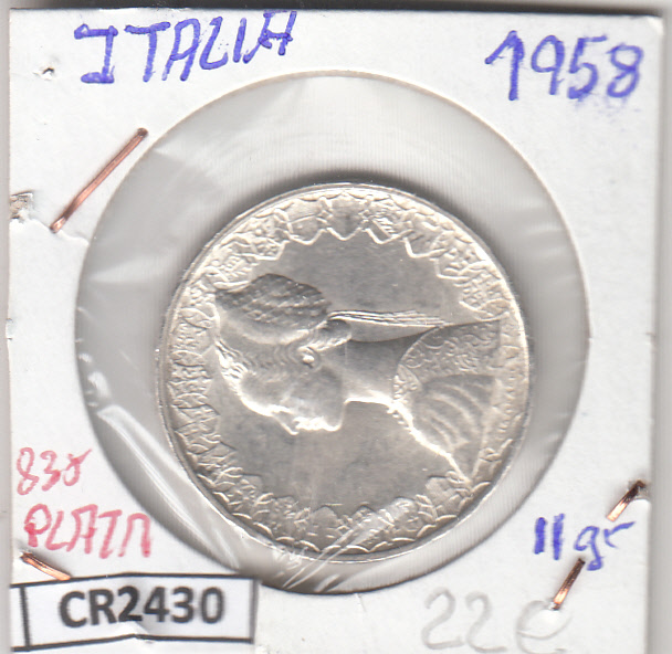 CR2430 CR2430 MONEDA ITALIA 500 LIRAS 1958 PLATA - Imagen 1