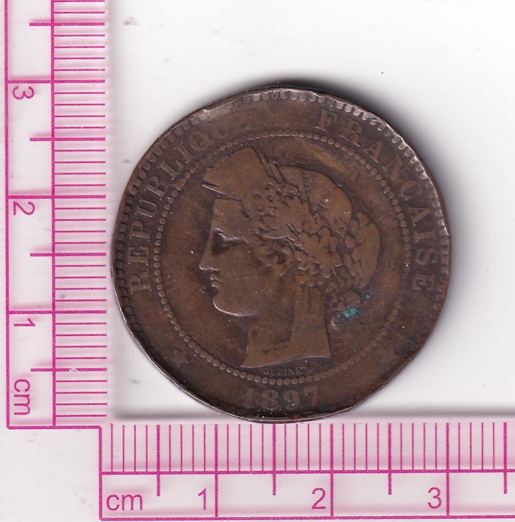 CR4254 CR4254 MONEDA FRANCIA 10 CENTIMOS 1897 PLATA - Imagen 1