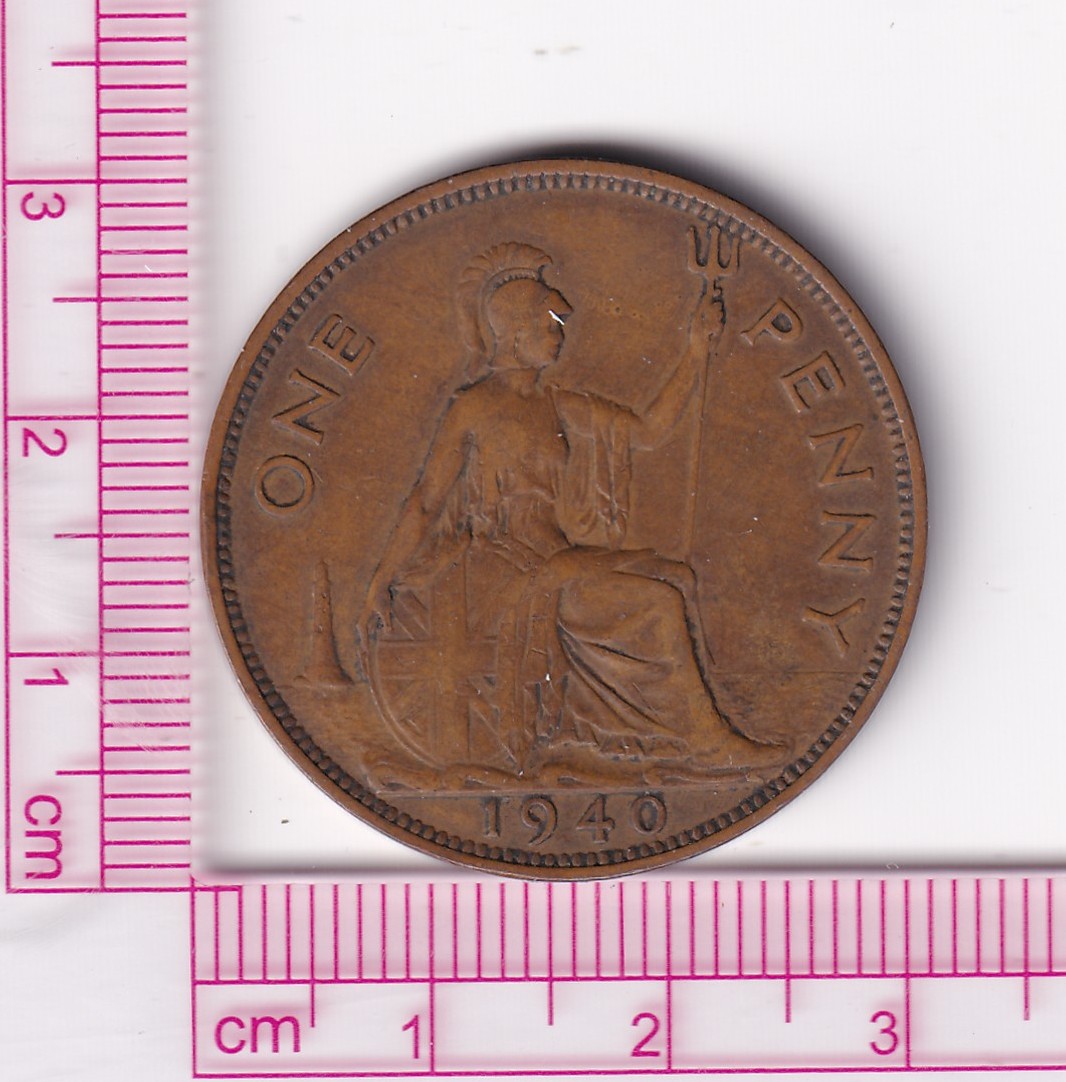 CR5120 CR5120 MONEDA REINO UNIDO GEORGE V 1 PENNY 1940 COBRE - Imagen 1