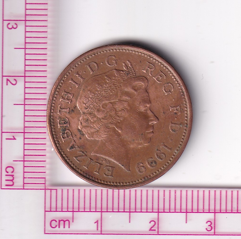 CR5121 CR5121 MONEDA REINO UNIDO 2 PENNY REINA ISABEL II 1999 COBRE - Imagen 1