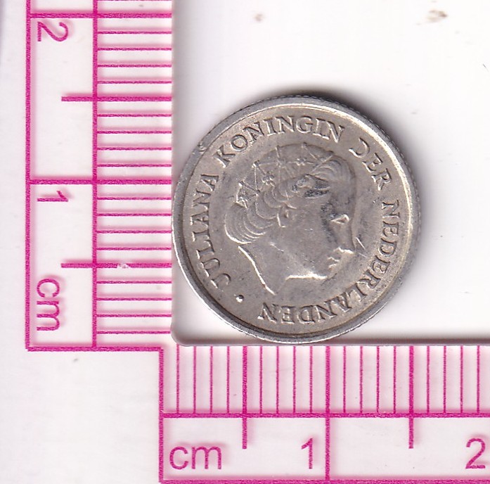 CR5140 CR5140 MONEDA ANTILLAS NEERLANDESAS DÉCIMA DE GULDEN 1962 PLATA 0,640 - Imagen 1