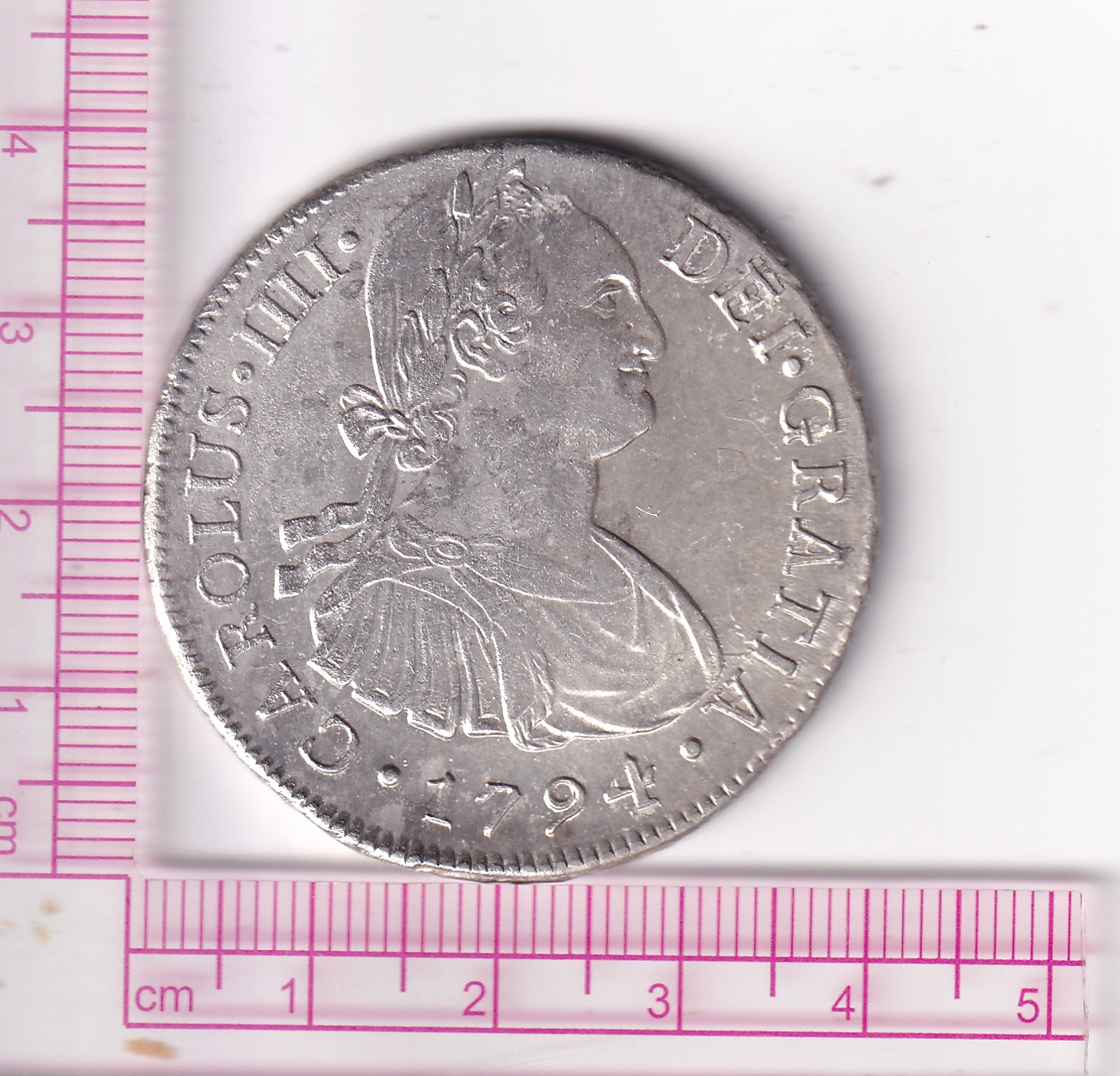CRCAP339 CRCAP339 MONEDA ESPAÑA 8 REALES CARLOS IIII 1794 LIMA IJ EBC- PLATA - Imagen 1