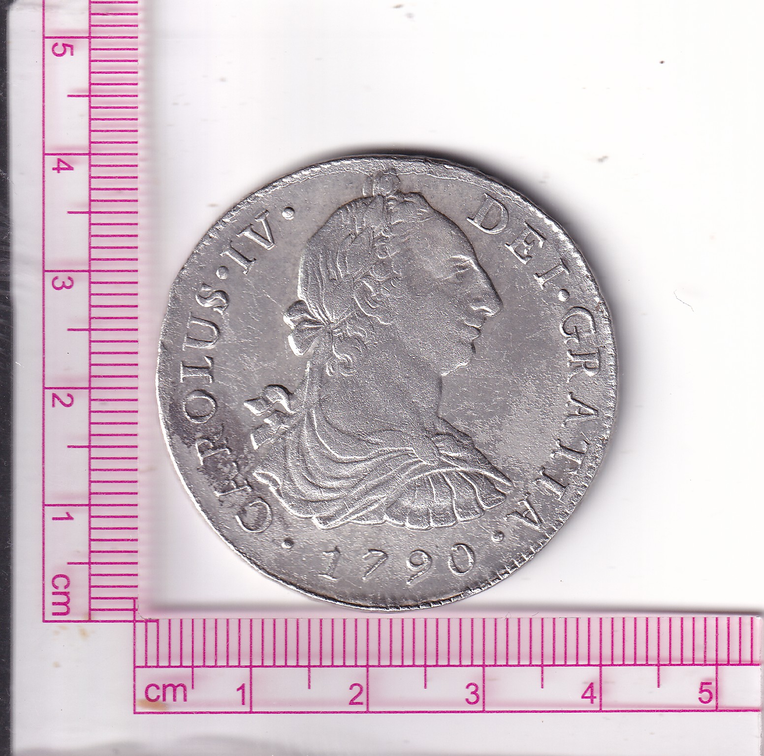 CRCAP363 CRCAP363 MONEDA ESPAÑA 8 REALES CARLOS IV 1790 CON BUSTO CARLOS III LIMA J.J MBC PLATA - Imagen 1