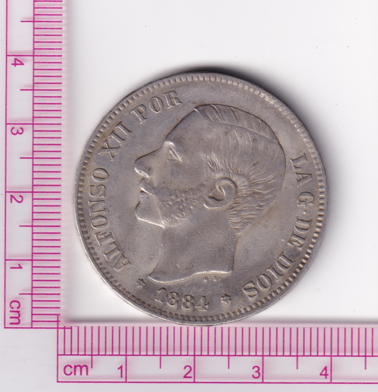 CRE3293 CRE3293 MONEDA ESPAÑA ALFONSO XII 5 PESETAS 1884 PLATA MBC - Imagen 1
