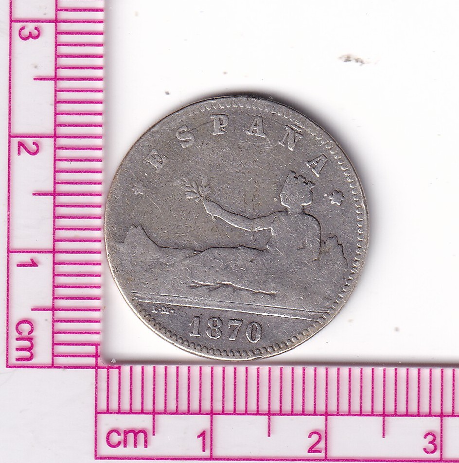 CRF1865 CRF1865 MONEDA ESPAÑA I REPÚBLICA 1 PESETA 1870 SNM - Imagen 1