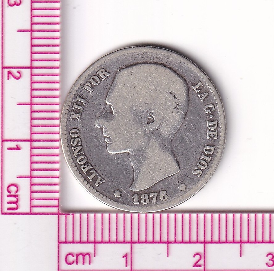 CRF1868 CRF1868 MONEDA ESPAÑA ALFONSO XII 1 PESETA 1876 DEM - Imagen 1