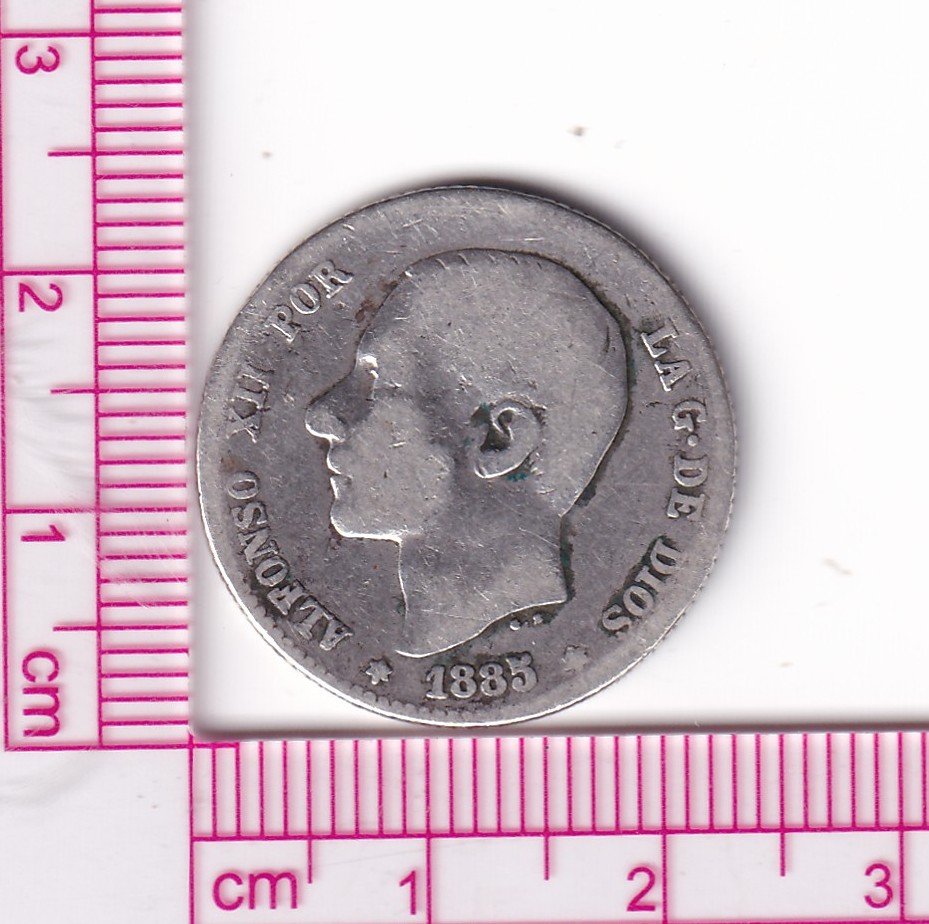 CRF1873 CRF1873 MONEDA ESPAÑA ALFONSO XII 1 PESETA 1885 MSM - Imagen 1