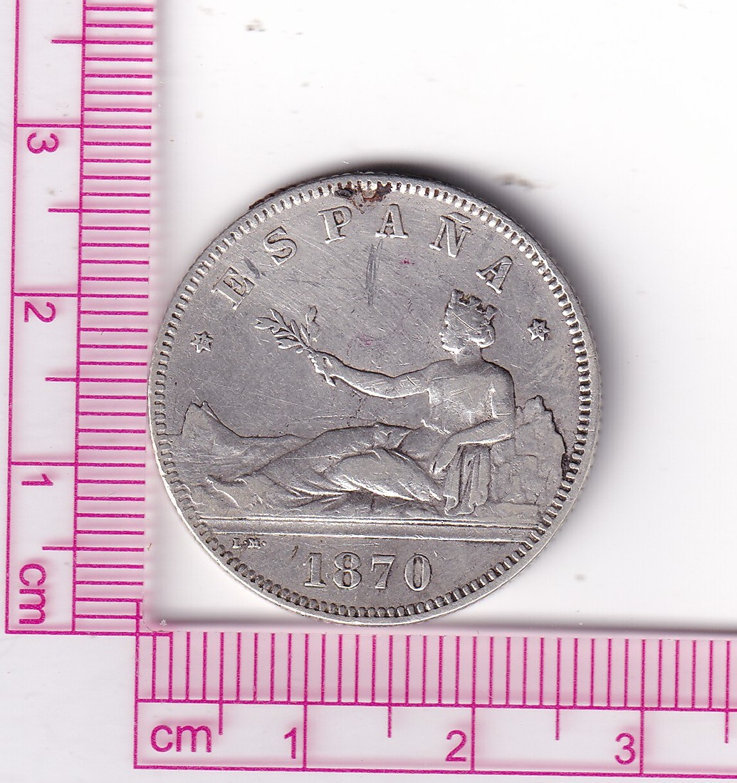 CRF1883 CRF1883 MONEDA ESPAÑA I REPÚBLICA 2 PESETAS 1870*18*75 DEM - Imagen 1