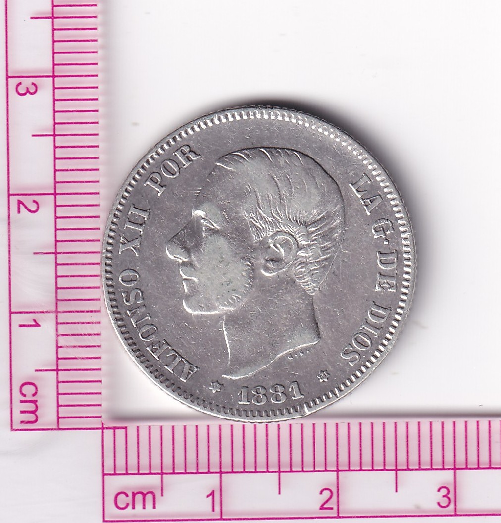 CRF1885 CRF1885 MONEDA ESPAÑA ALFONSO XII 2 PESETAS 1881 *18*81 MSM - Imagen 1