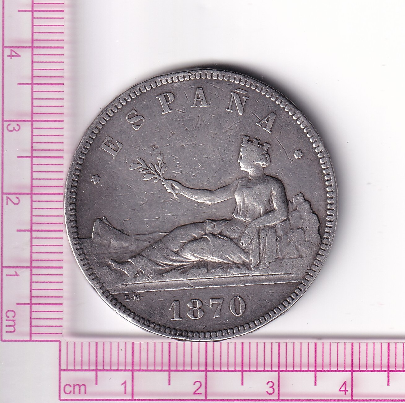 CRF1890 CRF1890 MONEDA ESPAÑA I REPÚBLICA 5 PESETAS 1870 *18*70 SNM - Imagen 1