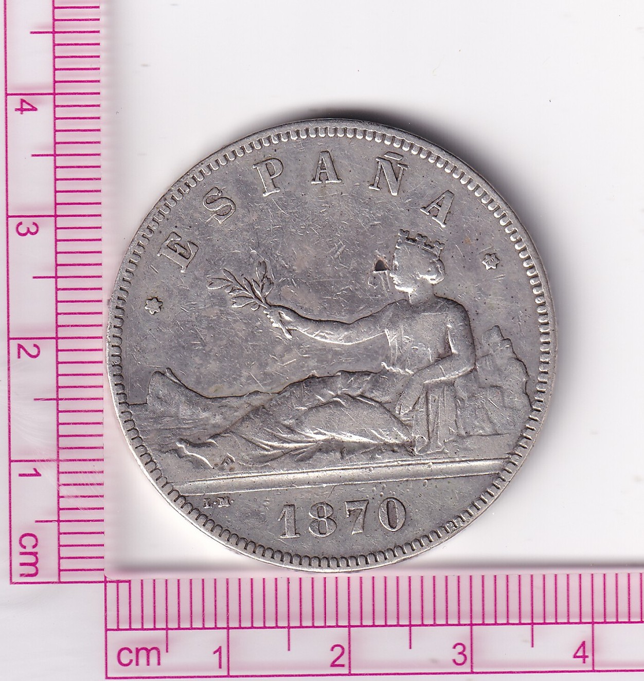 CRF1891 CRF1891 MONEDA ESPAÑA I REPÚBLICA 5 PESETAS 1870 *- *70 SNM - Imagen 1