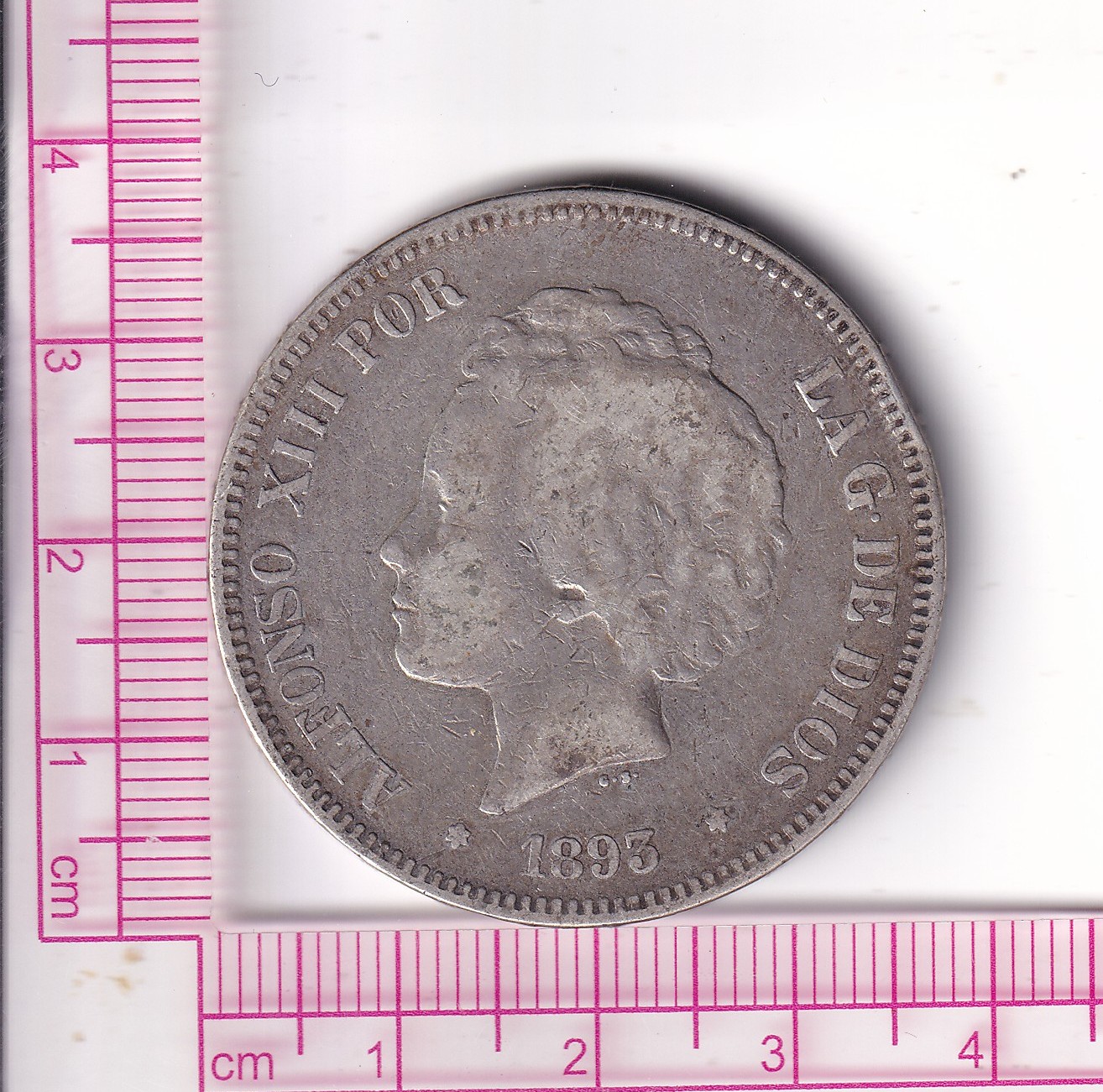 CRF1894 CRF1894 MONEDA ESPAÑA ALFONSO XII 5 PTS 1893 PGV - Imagen 1