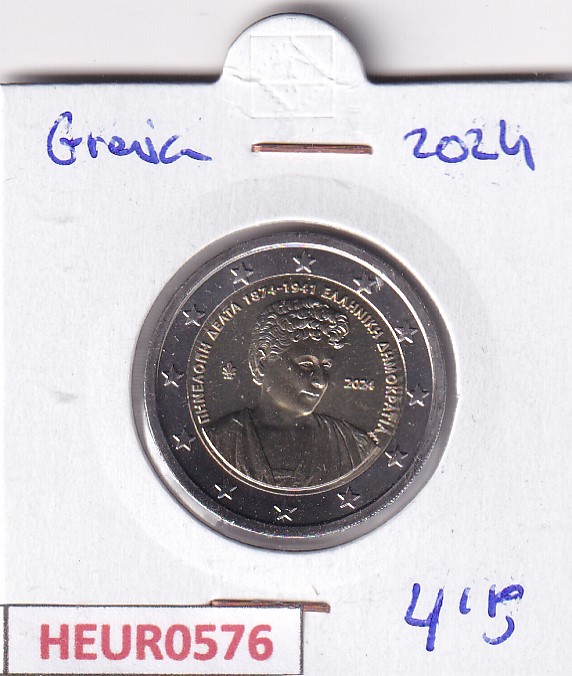 HEUR0576 HEUR0576 MONEDA GRECIA 2 EUROS 2024 (Penélope Delta) - Imagen 1